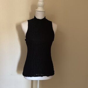 Express Lace Mockneck Sleeveless Top